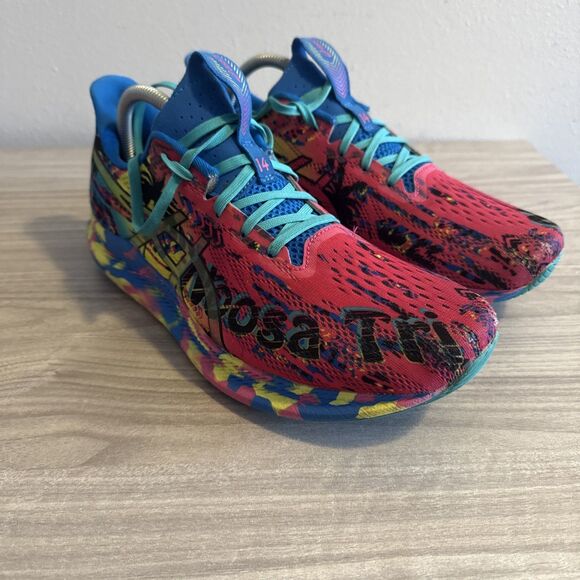 ASICS Noosa Tri 14 Tropical Women’s Size 11 ‘Pink Glow' Multicolor Running - Picture 2 of 11